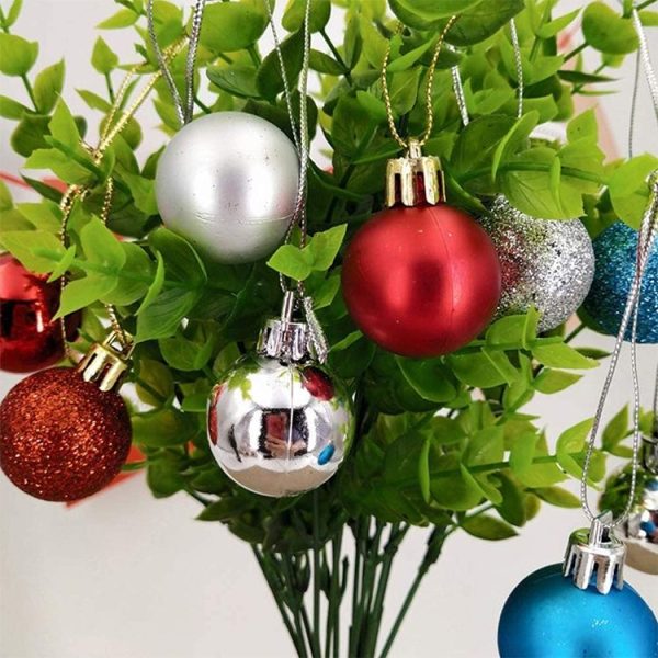 1 Box 3cm Home Christmas Tree Decor Ball Bauble Hanging Xmas Party Ornament Decorations (rose gold) - Image 4