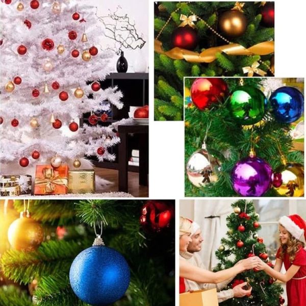 1 Box 3cm Home Christmas Tree Decor Ball Bauble Hanging Xmas Party Ornament Decorations (rose gold) - Image 5