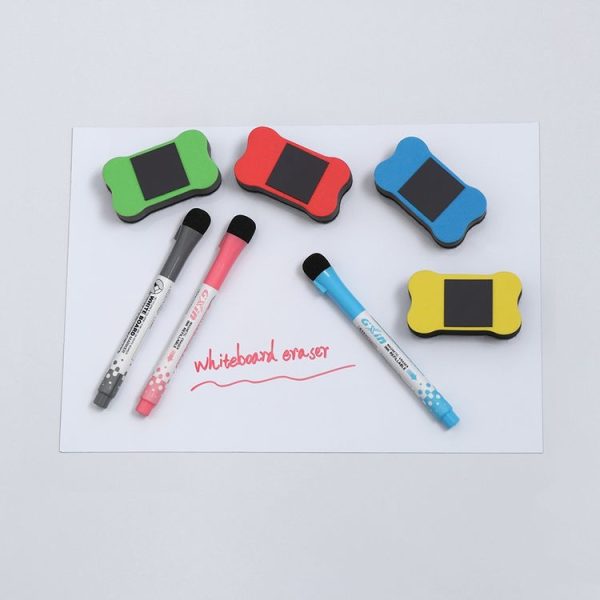 3 PCS Magnetic Small Bone Felt Whiteboard Wiping Preschool Special Student Stationery (Blue) - Image 3