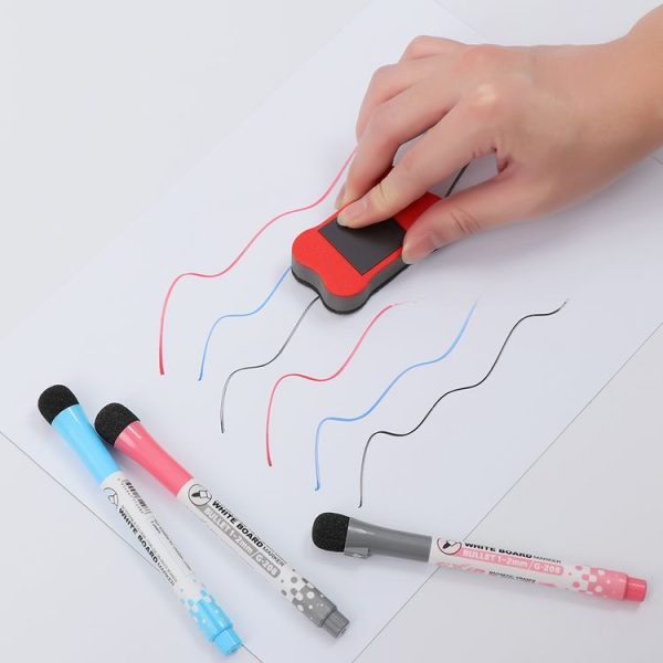 3 PCS Magnetic Small Bone Felt Whiteboard Wiping Preschool Special Student Stationery (Blue) - Image 4