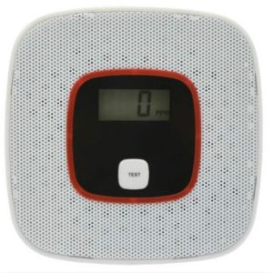 Carbon Monoxide Detector Gas Alarm Sensor Poisoning Gas Tester Human Voice Warning Detector with LCD Display (White)