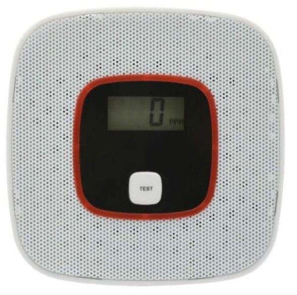 Carbon Monoxide Detector Gas Alarm Sensor Poisoning Gas Tester Human Voice Warning Detector with LCD Display (White) - Image 2