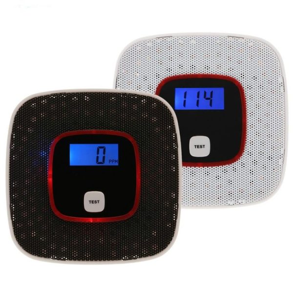 Carbon Monoxide Detector Gas Alarm Sensor Poisoning Gas Tester Human Voice Warning Detector with LCD Display (White) - Image 4