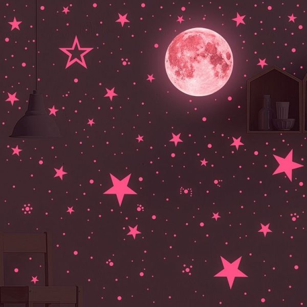 AFG33003 Home Decoration Luminous Stars Moon PVC Stickers, Specification: Green Moon 12cm - Image 4