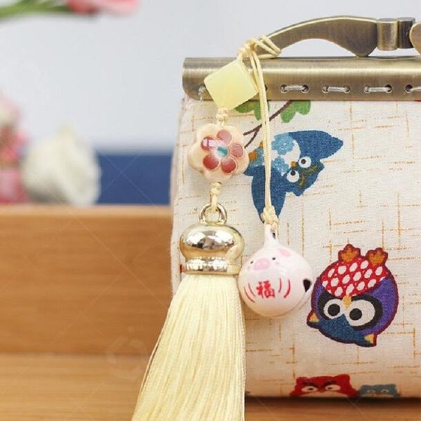 Handmade Cloth and Tuyere Gold Bag Ladies Retro Coin Purse (Yellow) - Image 3