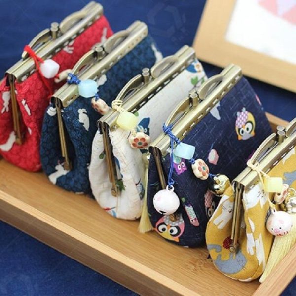 Handmade Cloth and Tuyere Gold Bag Ladies Retro Coin Purse (Yellow) - Image 4