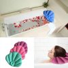 Shell Shaped Soft Bathroom Pillow Home Comfortable Spa Inflatable Bathtub Cushion, Random Color Delivery - Image 6