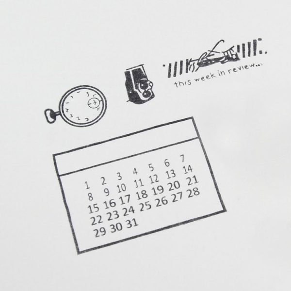 2 PCS Calendar Time Transparent Silicone Stamps, Children DIY Handmade Scrapbook Photo Album Decor Tools - Image 2