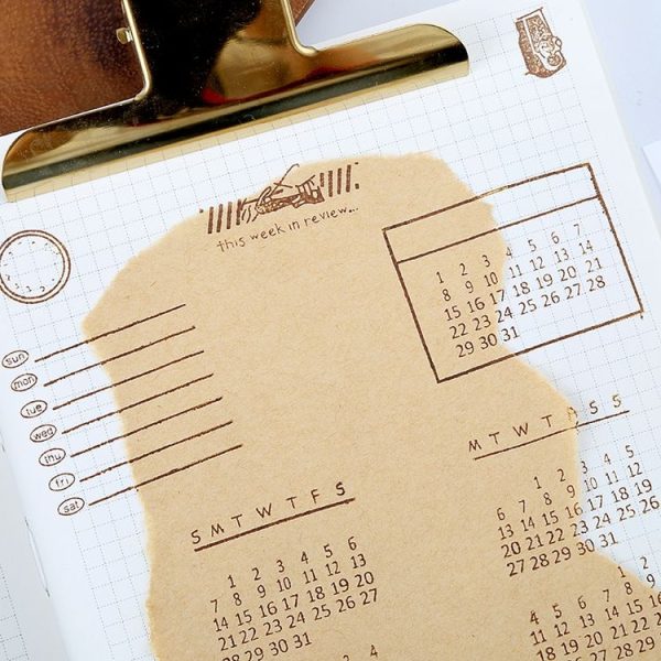 2 PCS Calendar Time Transparent Silicone Stamps, Children DIY Handmade Scrapbook Photo Album Decor Tools - Image 3