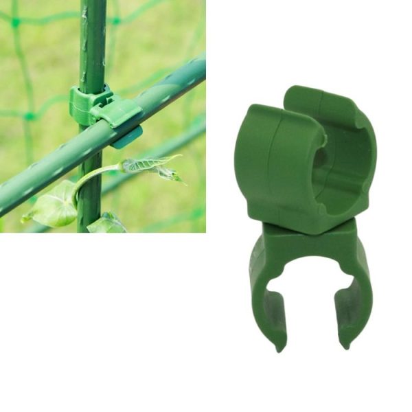50 PCS Rotary Buckle Gardening Plastic Bracket Support Universal Tube Clamp Plastic Buckle, Size: 16 mm Diameter Pillar (Green)