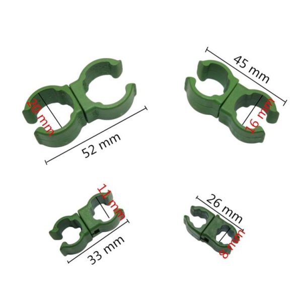 50 PCS Rotary Buckle Gardening Plastic Bracket Support Universal Tube Clamp Plastic Buckle, Size: 16 mm Diameter Pillar (Green) - Image 4