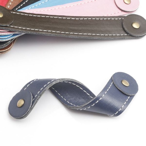 Adjustable Face Mask Ear Band Rope Anti-slip PU Leather Extension Buckle Hood (Random Color Delivery) - Image 4