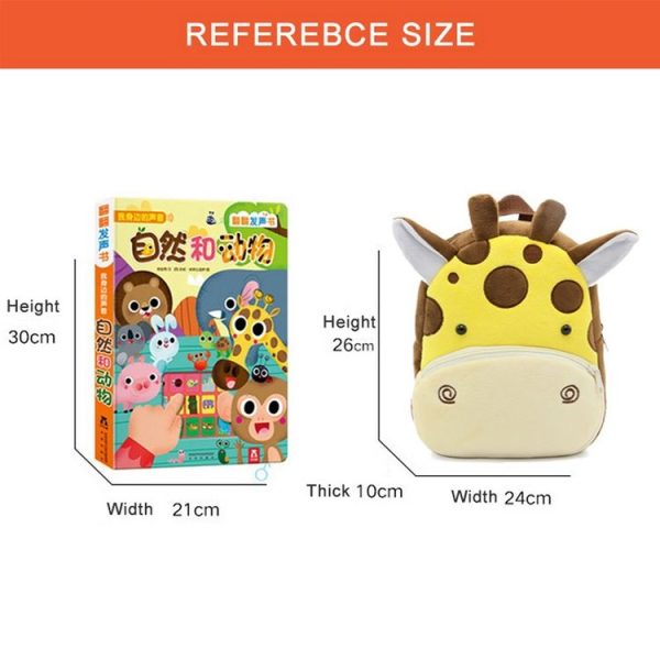 Kids 3D Animal Velvet Backpacks Children Cartoon Kindergarten Toys Gifts School Bags (Bee) - Image 4