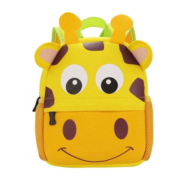 Cute Kid Toddler School Bags Kindergarten Children bag 3D Cartoon Animal Bag (Giraffe)