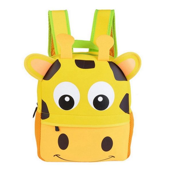 Cute Kid Toddler School Bags Kindergarten Children bag 3D Cartoon Animal Bag (Giraffe) - Image 2