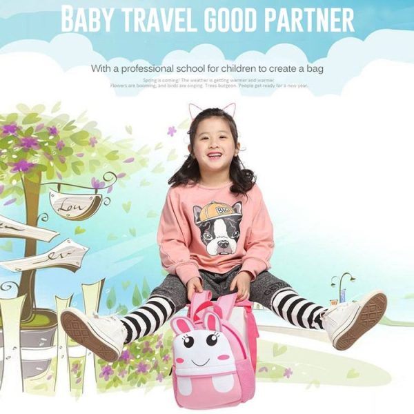 Cute Kid Toddler School Bags Kindergarten Children bag 3D Cartoon Animal Bag (Giraffe) - Image 9