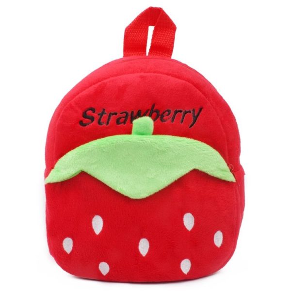 Kids Cartoon Backpack Kindergarten Children Cute School Bag Baby Girls Schoolbag (Strawberry)