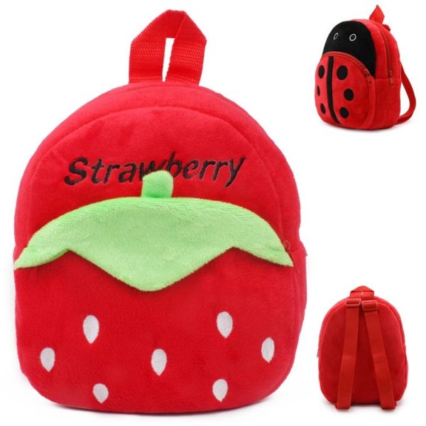 Kids Cartoon Backpack Kindergarten Children Cute School Bag Baby Girls Schoolbag (Strawberry) - Image 2
