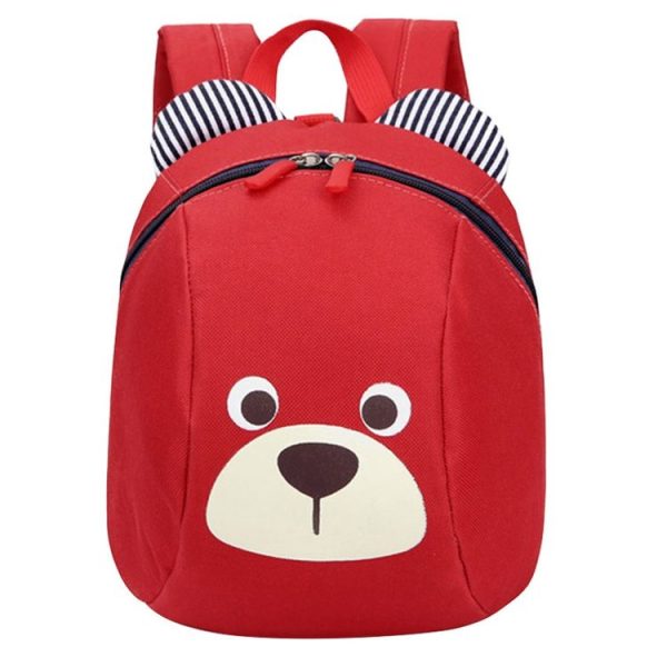 Children Anti-lost Backpack Toddler Cartoon School Bag (Red) - Image 2