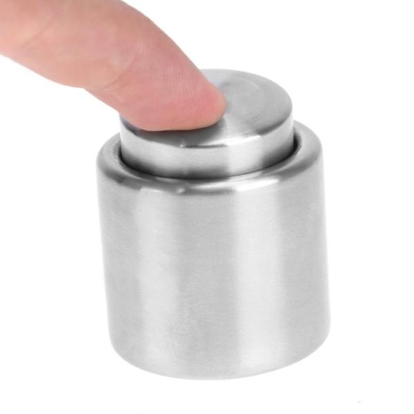Push Stainless Steel Red Wine Stopper Champagne Stopper, Style: Wordless Champagne Stopper - Image 4