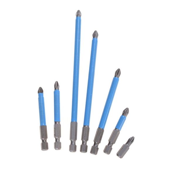 7 PCS PH2 Anti Slip Magnetic Cross Electric Drill Bits Screw Nozzle Taper Corrector 25mm 50mm 65mm 70mm 90mm 127mm 150mm - Image 2