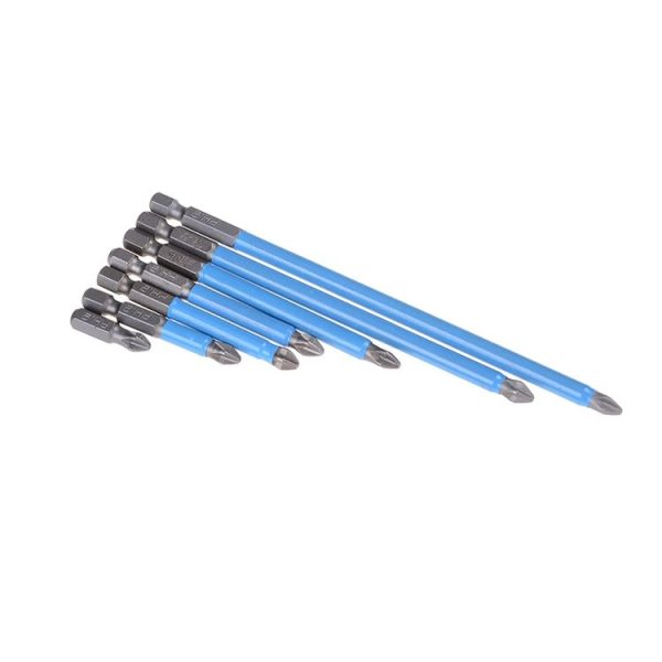 7 PCS PH2 Anti Slip Magnetic Cross Electric Drill Bits Screw Nozzle Taper Corrector 25mm 50mm 65mm 70mm 90mm 127mm 150mm - Image 4