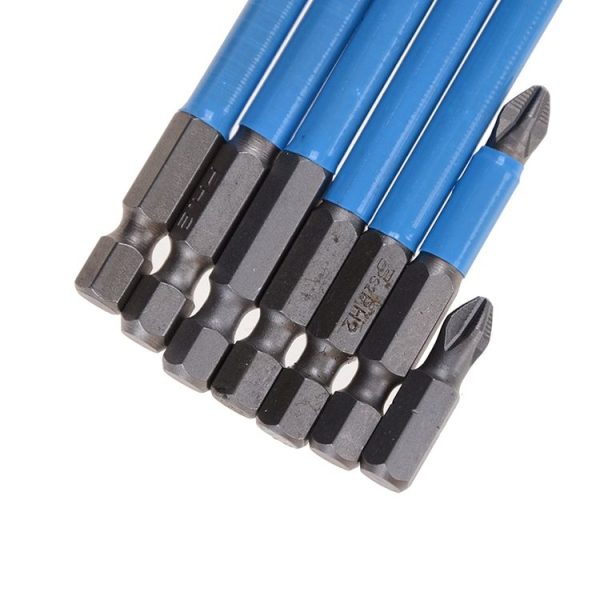7 PCS PH2 Anti Slip Magnetic Cross Electric Drill Bits Screw Nozzle Taper Corrector 25mm 50mm 65mm 70mm 90mm 127mm 150mm - Image 5