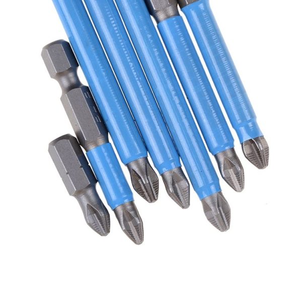 7 PCS PH2 Anti Slip Magnetic Cross Electric Drill Bits Screw Nozzle Taper Corrector 25mm 50mm 65mm 70mm 90mm 127mm 150mm - Image 6