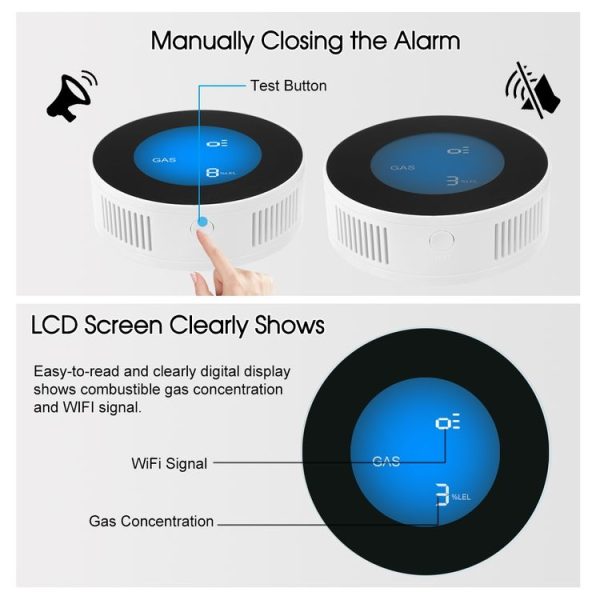 Gas Detector Alarm Leakage Sensor Natural Gas Leak Detector (Common On-site Audible and Vision Alarm) - Image 3