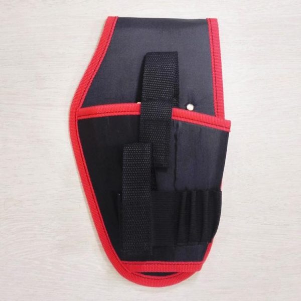 Portable Cordless Drill Holder Drill Cordless Screwdriver Waist Power Tool Bag Drill Waist Tool Belt Bag (Red) - Image 2