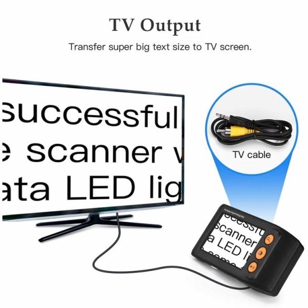 3.5 Inch 2X-25X High-Definition Handheld Magnifying Glass Electronic Vision Aid (Black) - Image 5