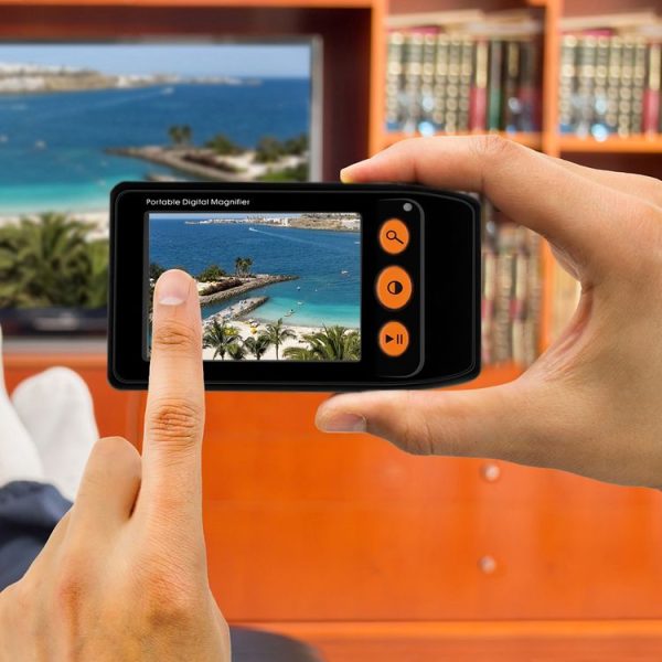 3.5 Inch 2X-25X High-Definition Handheld Magnifying Glass Electronic Vision Aid (Black) - Image 7