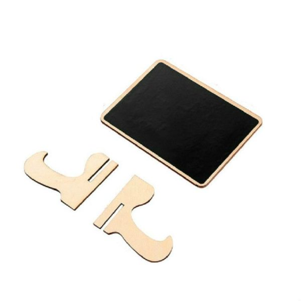 4 PCS Wooden Crafts Small Blackboard Ornaments Home Decoration Wedding Party Desktop Display Board, Shape: Rectangle - Image 2