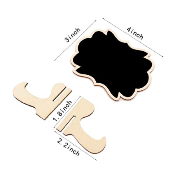 4 PCS Wooden Crafts Small Blackboard Ornaments Home Decoration Wedding Party Desktop Display Board, Shape: Butterfly Shape - Image 4