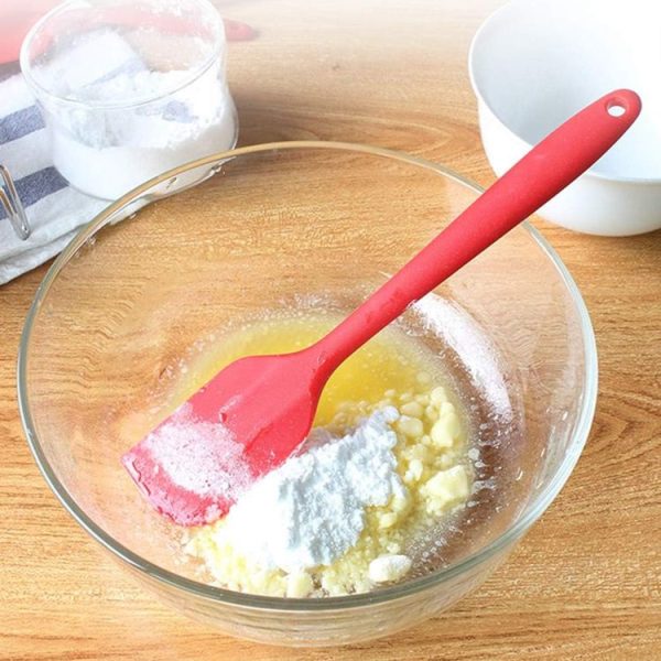Kitchen Silicone Cream Cake Spatula Mixing Scraper Brush Butter Mixer Brushes Baking Tool Kitchenware (Red) - Image 5