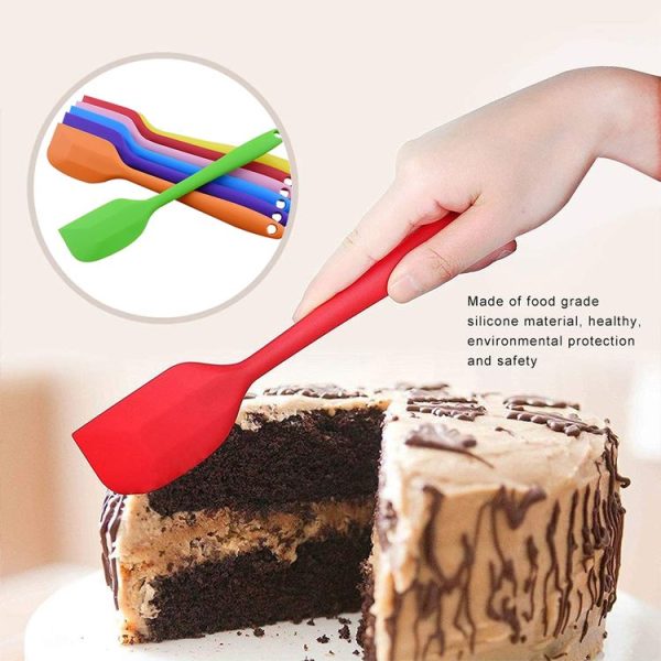 Kitchen Silicone Cream Cake Spatula Mixing Scraper Brush Butter Mixer Brushes Baking Tool Kitchenware (Red) - Image 6