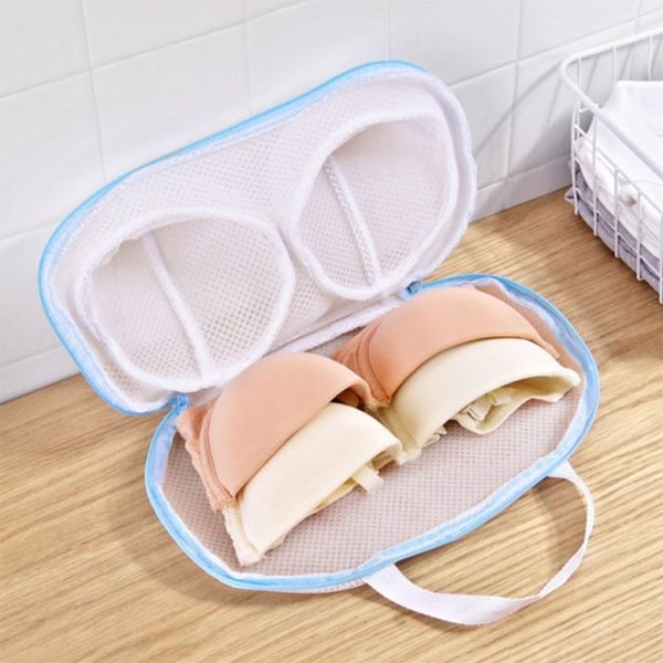 Mesh Bra Laundry Bag Underwear Pouch Travel Organizer Bags (Grey) - Image 3
