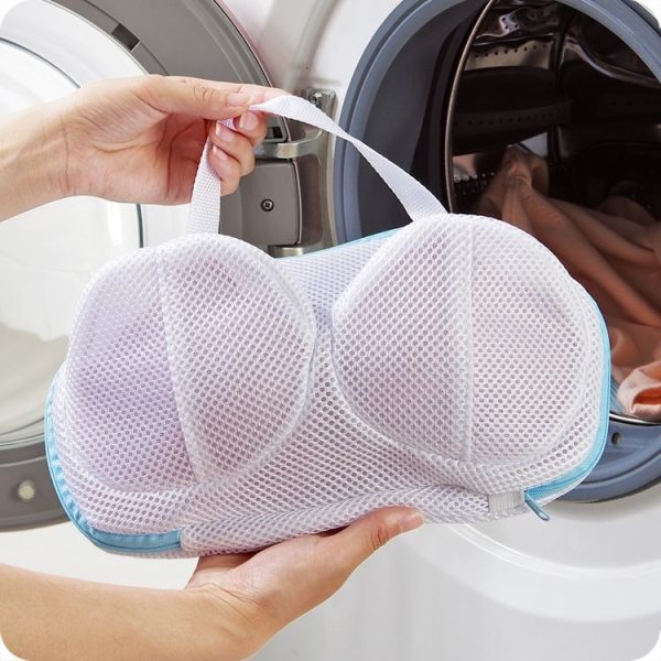 Mesh Bra Laundry Bag Underwear Pouch Travel Organizer Bags (Grey) - Image 4