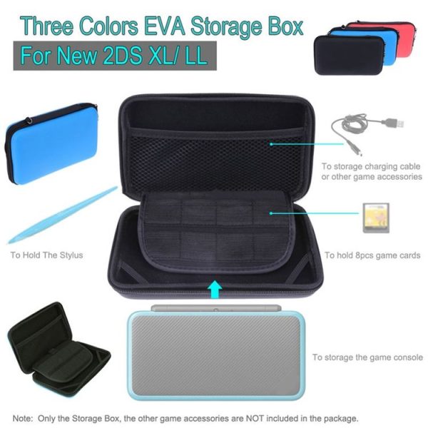 Nintendo 2DS XL Hard EVA Protective Storage Case Cover Holder (Pink) - Image 7
