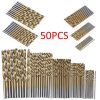 50 PCS / Set Titanium Coated Drill Bits High Speed Steel Drill Bit Set Power Drilling Tools - Image 2