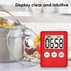 Super Thin LCD Digital Screen Kitchen Timer Cooking Count Up Countdown Alarm Magnet Clock (White) - Image 6