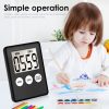 Super Thin LCD Digital Screen Kitchen Timer Cooking Count Up Countdown Alarm Magnet Clock (White) - Image 7
