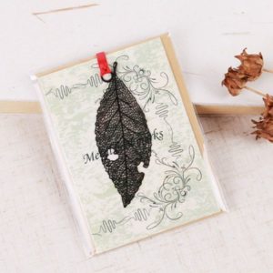 2 PCS Ferrous Metal Bookmarks Creative Stationery Gifts Vein