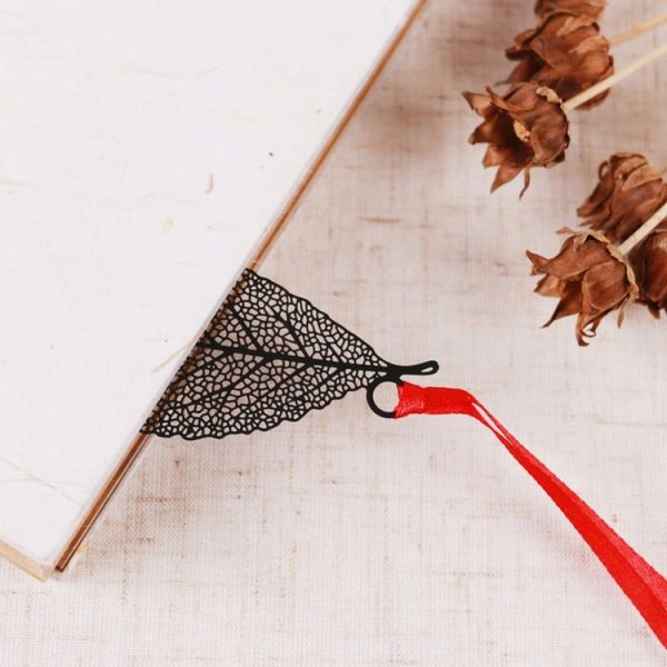 2 PCS Ferrous Metal Bookmarks Creative Stationery Gifts Vein - Image 3