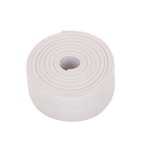 Durable PVC Material Waterproof Mold Proof Adhesive Tape Kitchen Bathroom Wall Sealing Tape, Width: 3.8cm x 3.2m (White) - Image 2
