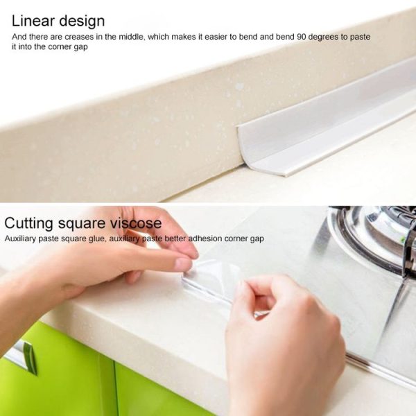 Durable PVC Material Waterproof Mold Proof Adhesive Tape Kitchen Bathroom Wall Sealing Tape, Width: 2.2cm x 3.2m (Beige) - Image 3
