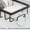 Faucet Rack Kitchen Rag Storage Drain Box Bathroom Bath Soap Cosmetic Storage Shelf Sink Hanging Basket (White) - Image 4
