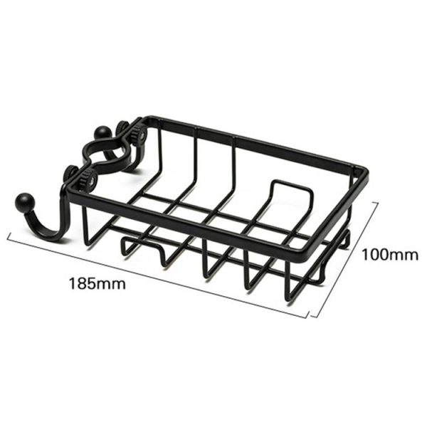 Faucet Rack Kitchen Rag Storage Drain Box Bathroom Bath Soap Cosmetic Storage Shelf Sink Hanging Basket (White) - Image 8