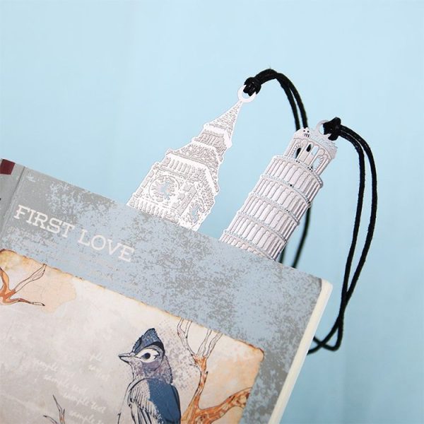 2 PCS Classic Architectural Historical Sites Metal Bookmarks Office Supplies (Statue of Liberty) - Image 3