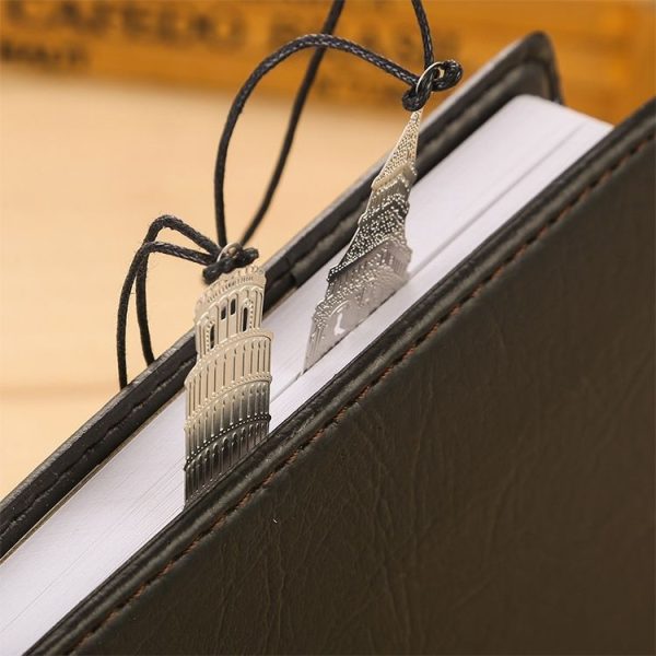 2 PCS Classic Architectural Historical Sites Metal Bookmarks Office Supplies (Statue of Liberty) - Image 5